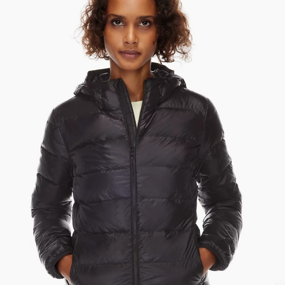 TNA Midnight Black Hooded Puffer Jacket